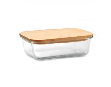 Fiambrera vidrio y tapa bambú - Imagen 1
